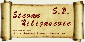 Stevan Milijašević vizit kartica